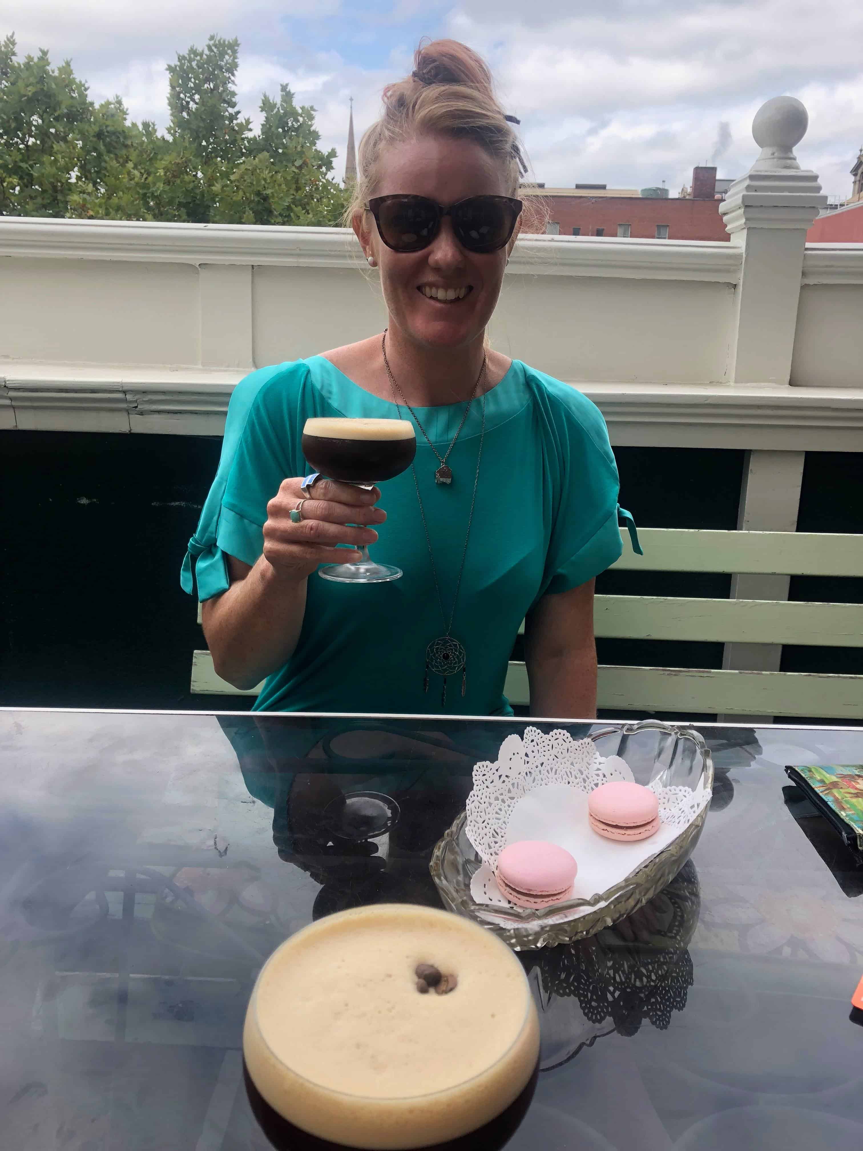 Best places to eat in Melbourne Australia Abby Lewtas espresso martinis at Madame Brussels