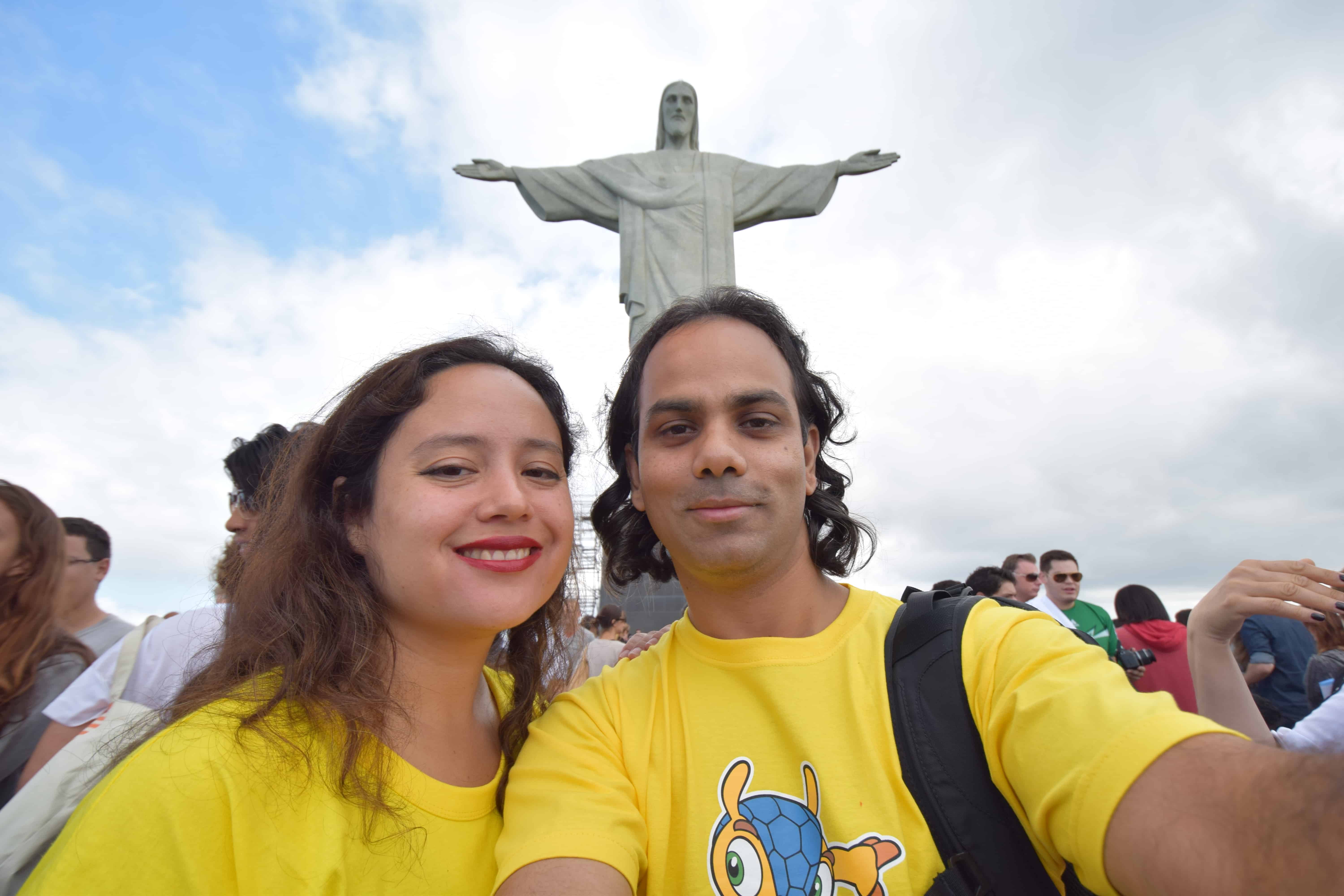 Best Things to Do in Moscow Russia World Cup 2014 Shubhayan Mukherjee with Christ the Redeemer statue