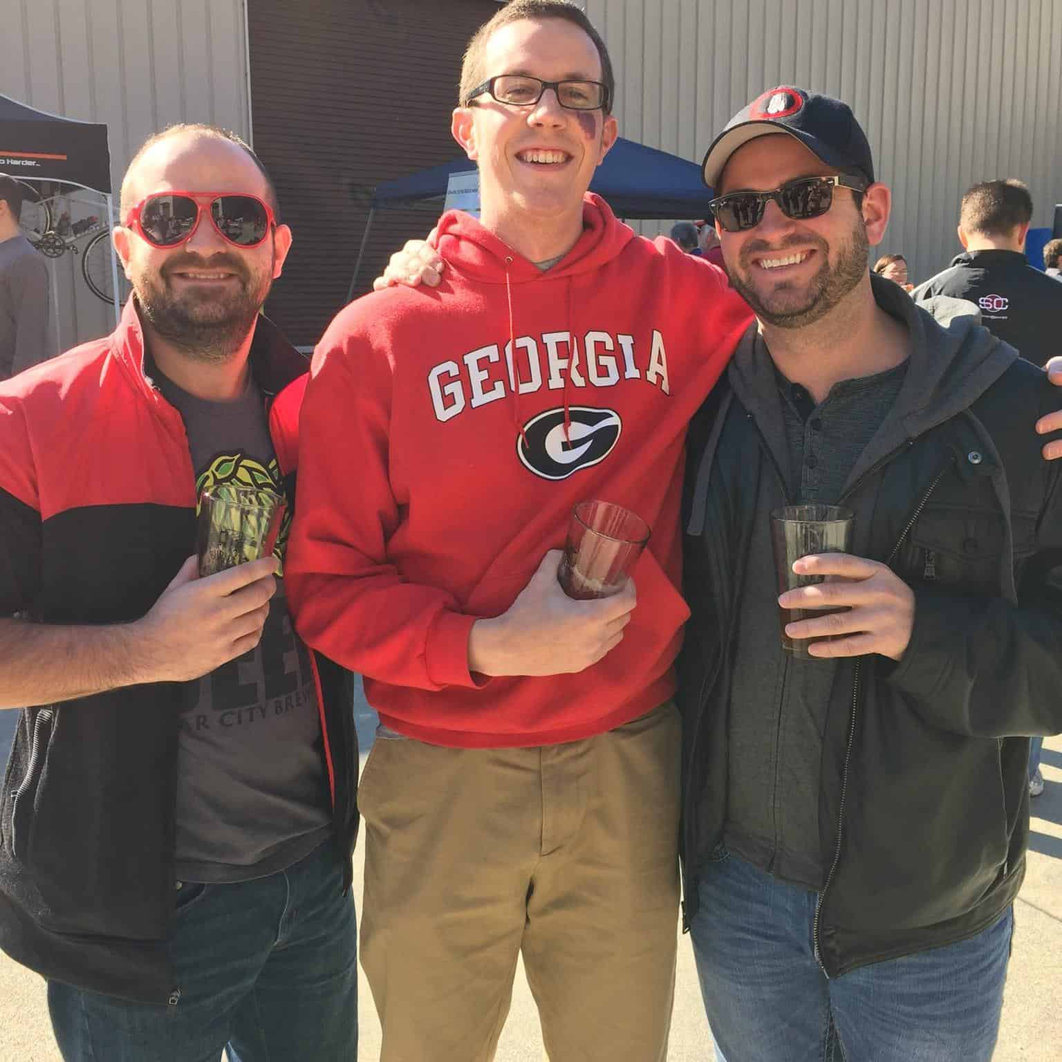 Best places to eat in Atlanta Georgia Pete McPherson with college buds at brewery