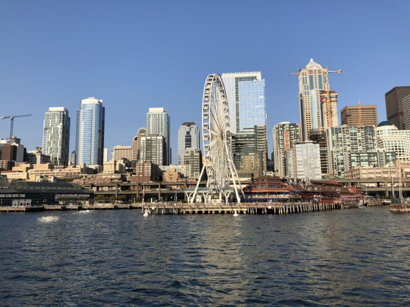 Best Things to Do in Seattle Washington Jon and Ben Nickel-D'Andrea city view from ferry
