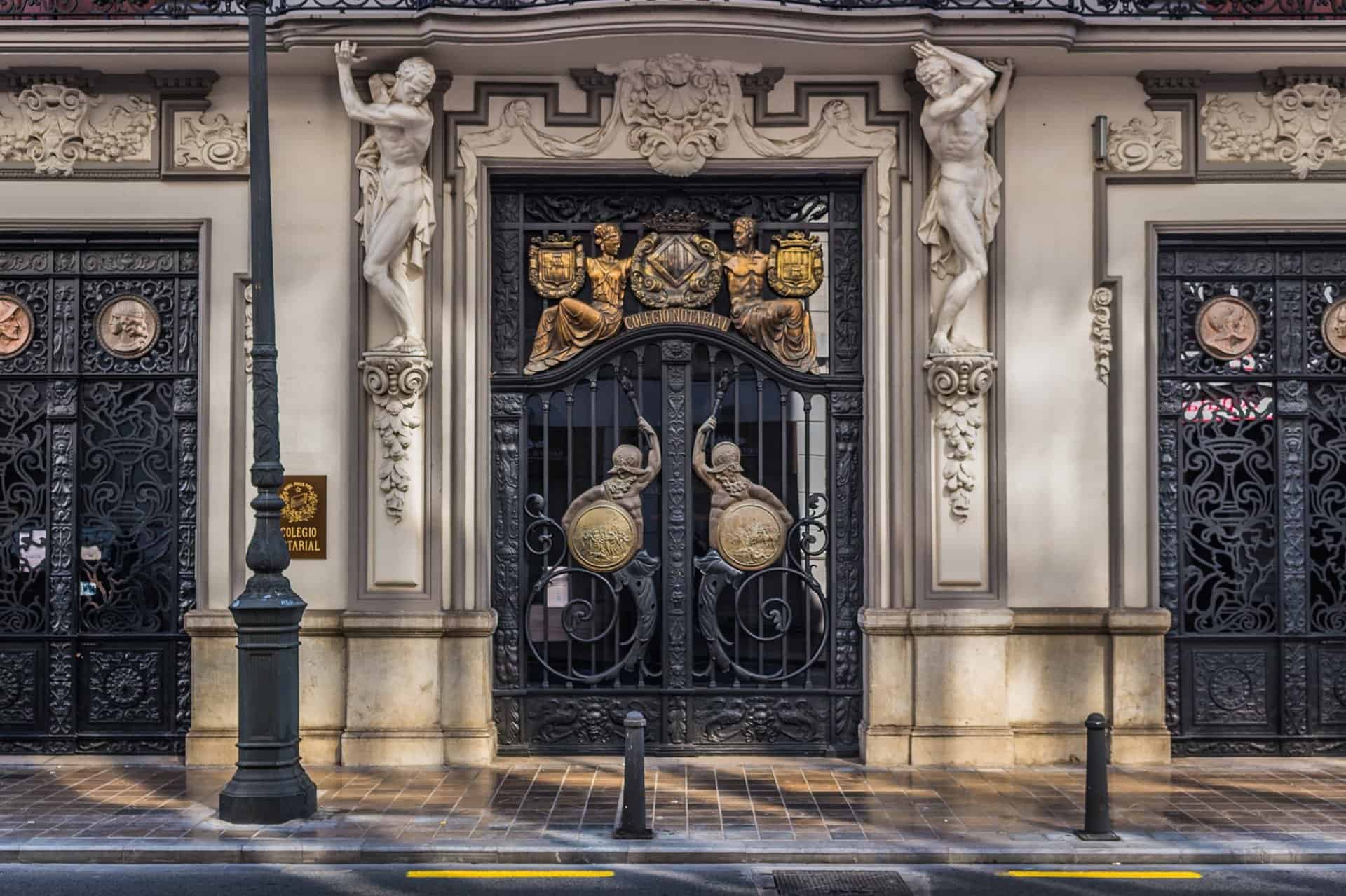 Best things to do in Valencia Spain with Craig Wealand ornate doors at the Colegio Notarial de Valencia courtesy of ddsphoto on Pixabay