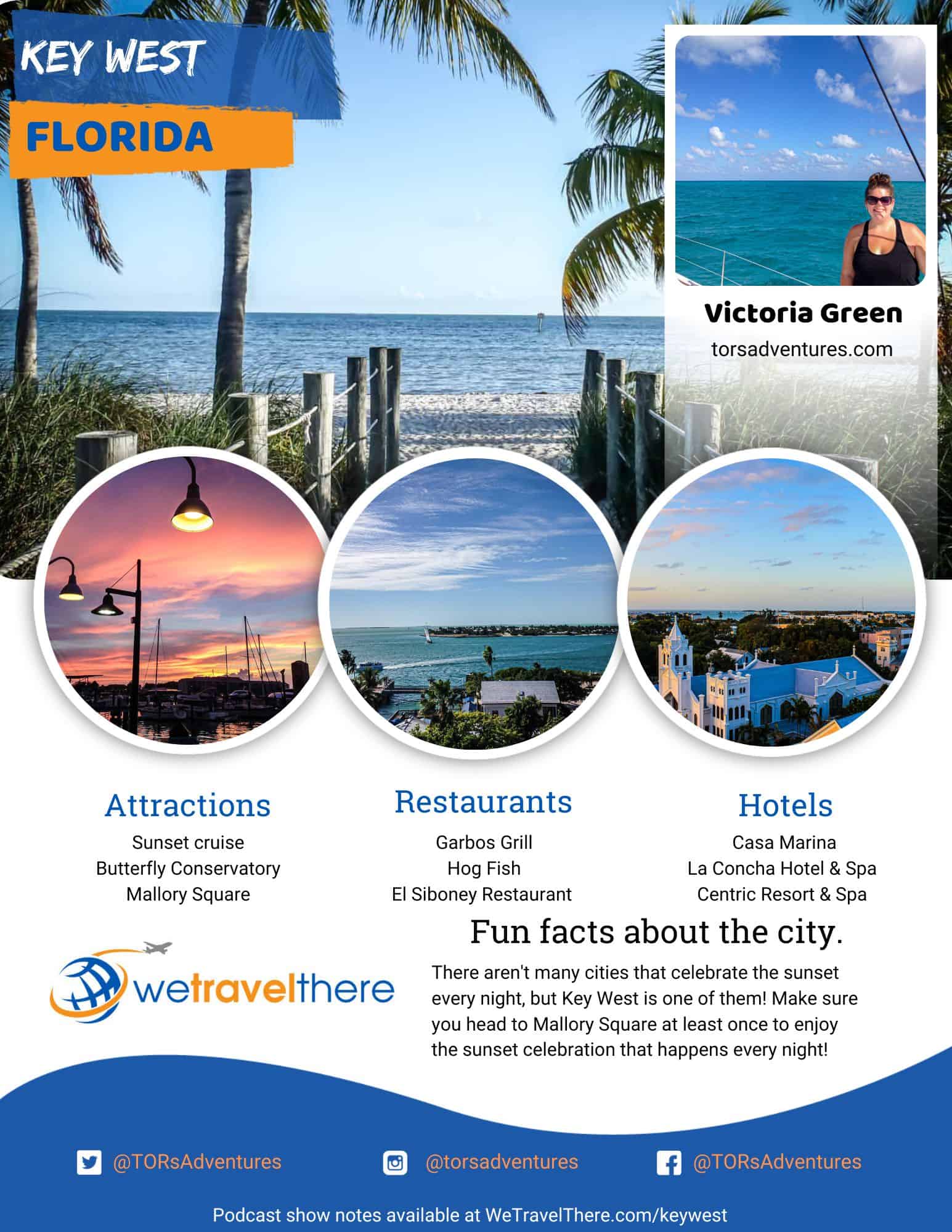 We-Travel-There-Key-West-Florida-Victoria-Green-podcast-one-sheet
