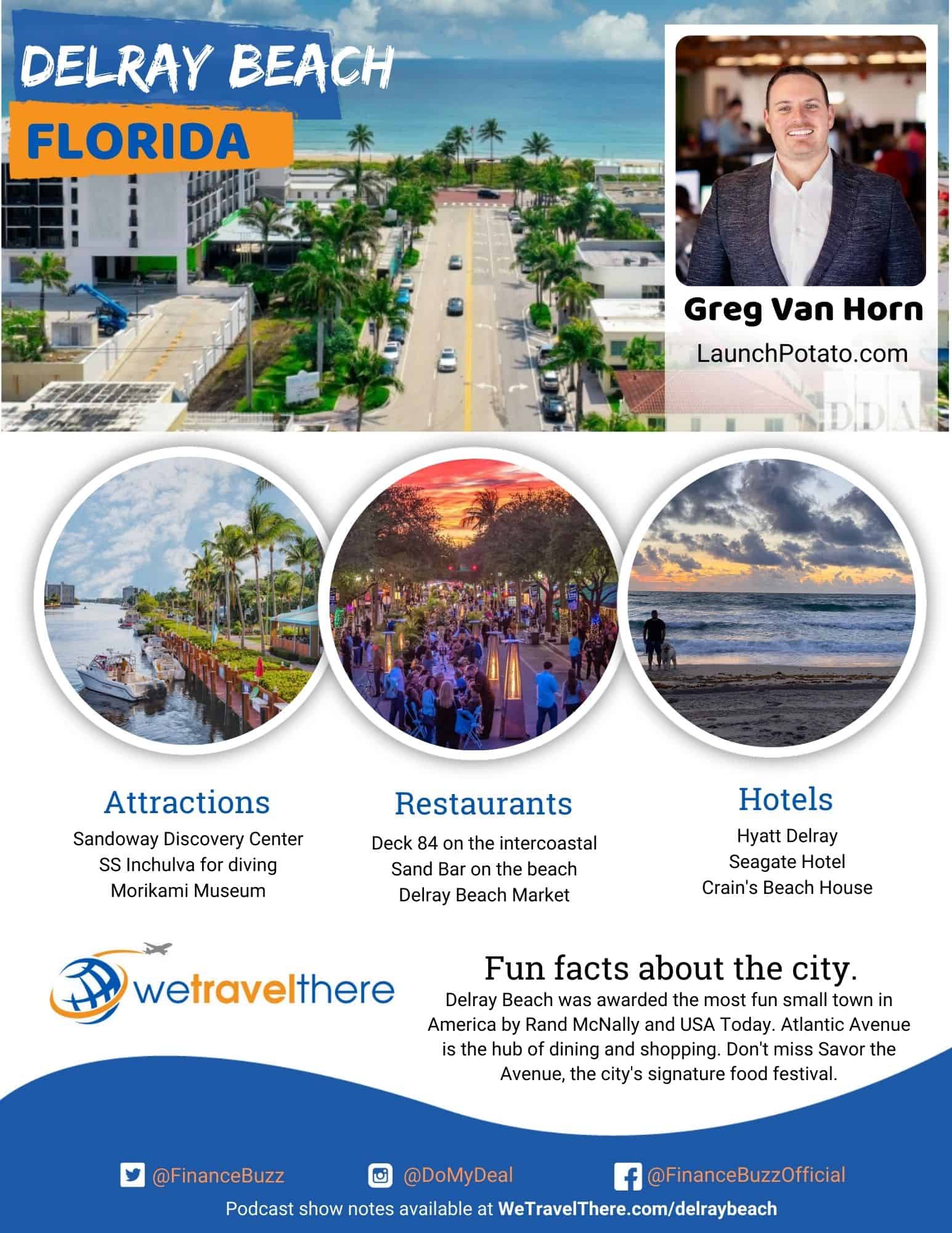 We Travel There - Delray Beach Florida - Greg Van Horn podcast one sheet