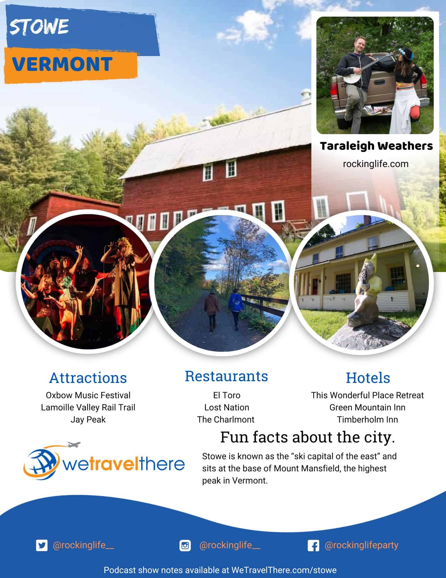 We-Travel-There-Stowe-Vermont-Taraleigh-Weathers-podcast-one-sheet