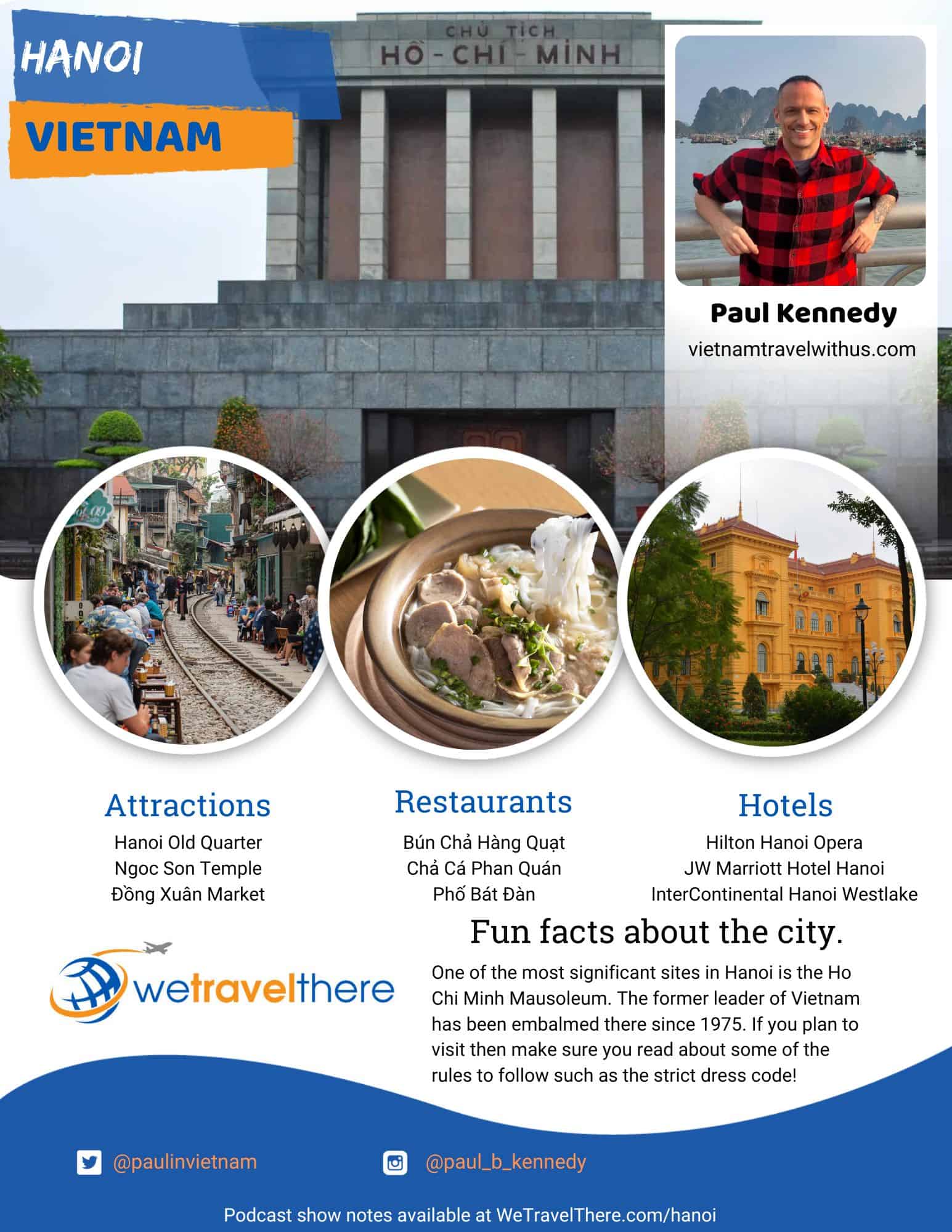 We Travel There - Hanoi Vietnam - Paul Kennedy - podcast one sheet