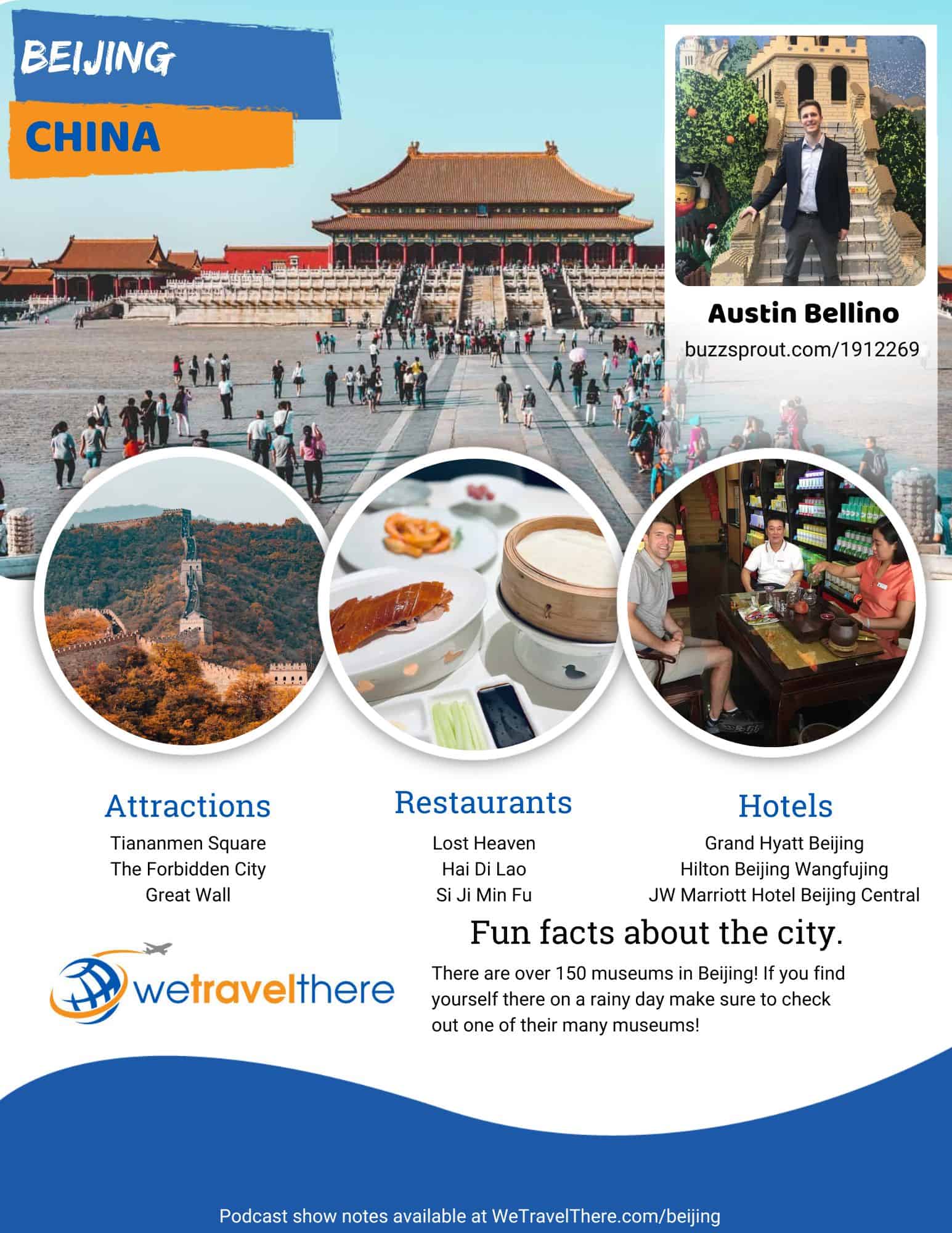 We Travel There - Beijing China - Austin Bellino - podcast one sheet