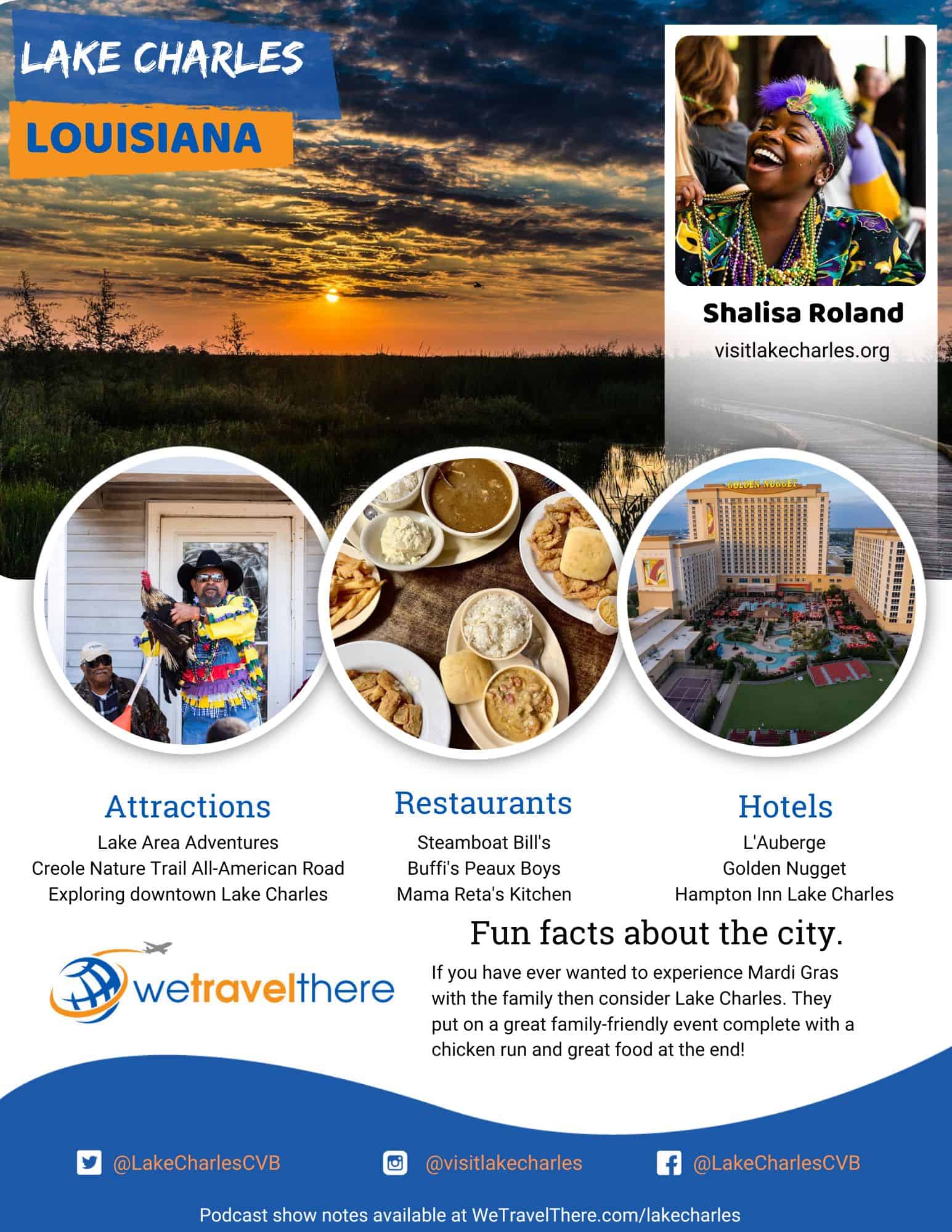 We Travel There - Lake Charles, Louisiana - Shalisa Roland - podcast one sheet