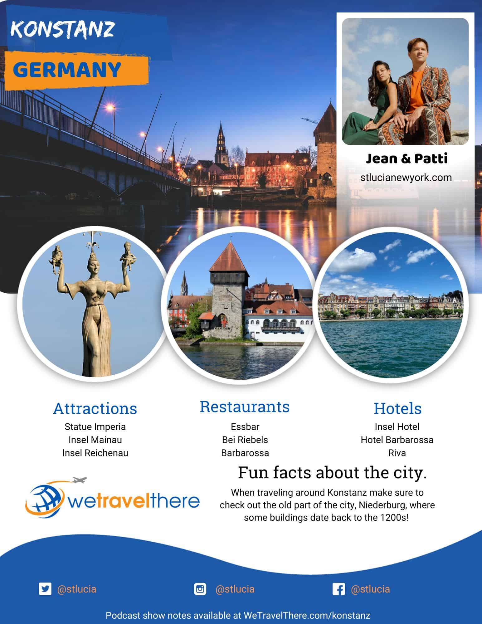 We Travel There - Konstanz, Germany - Jean & Patti - podcast one sheet