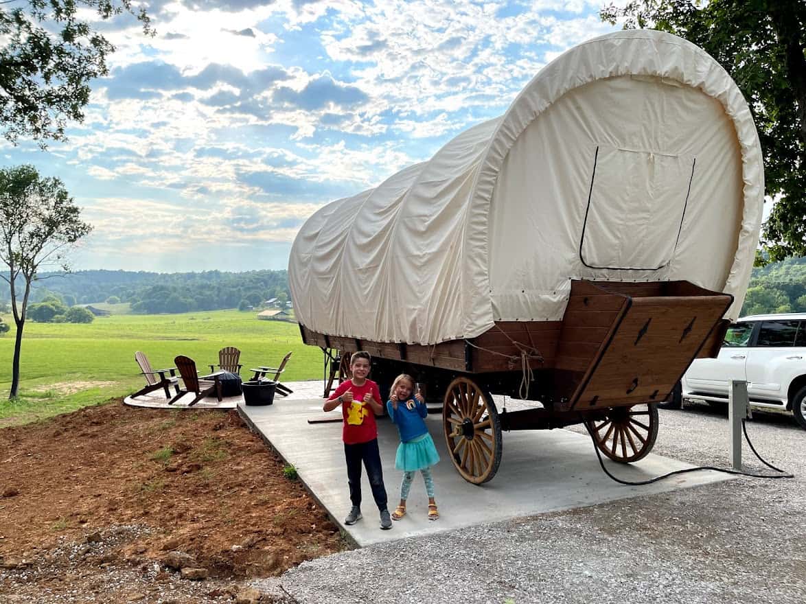 Best things to do in Horse Cave Kentucky - Sandra Wilson - Horse Cave KOA Conestoga covered wagon