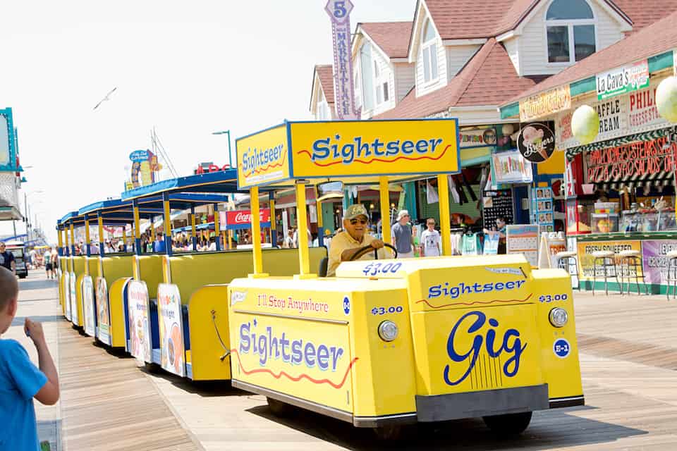 Sightseer Tramcar Driven by local Wildwoods Celebrity John ‘Gigi' Gigliotti. Photo Credit Greater Wildwoods Tourism Improvement and Development Authority