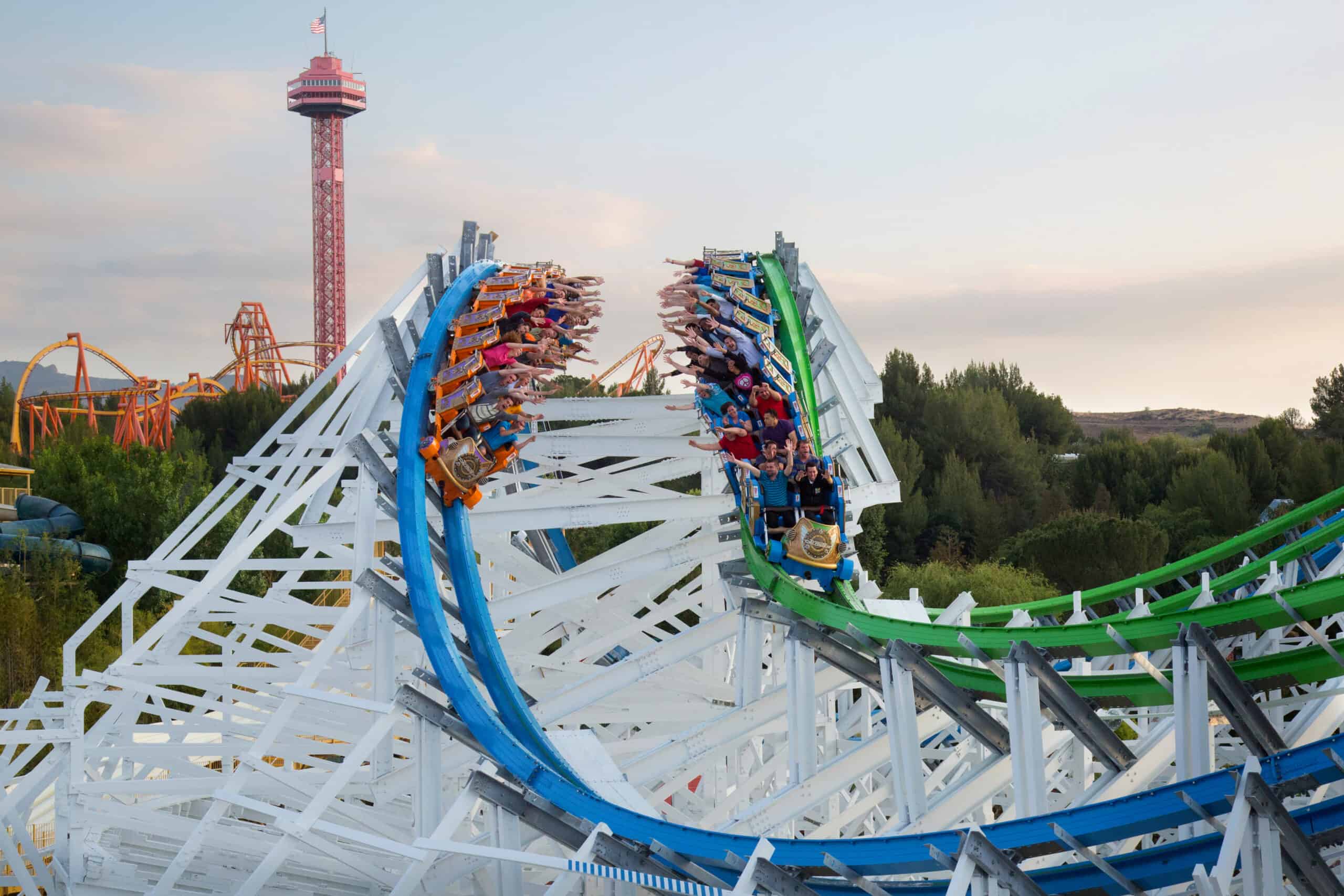 Best things to do in Santa Clarita California - Logan Allec - Six Flags Magic Mountain Twisted Colossus