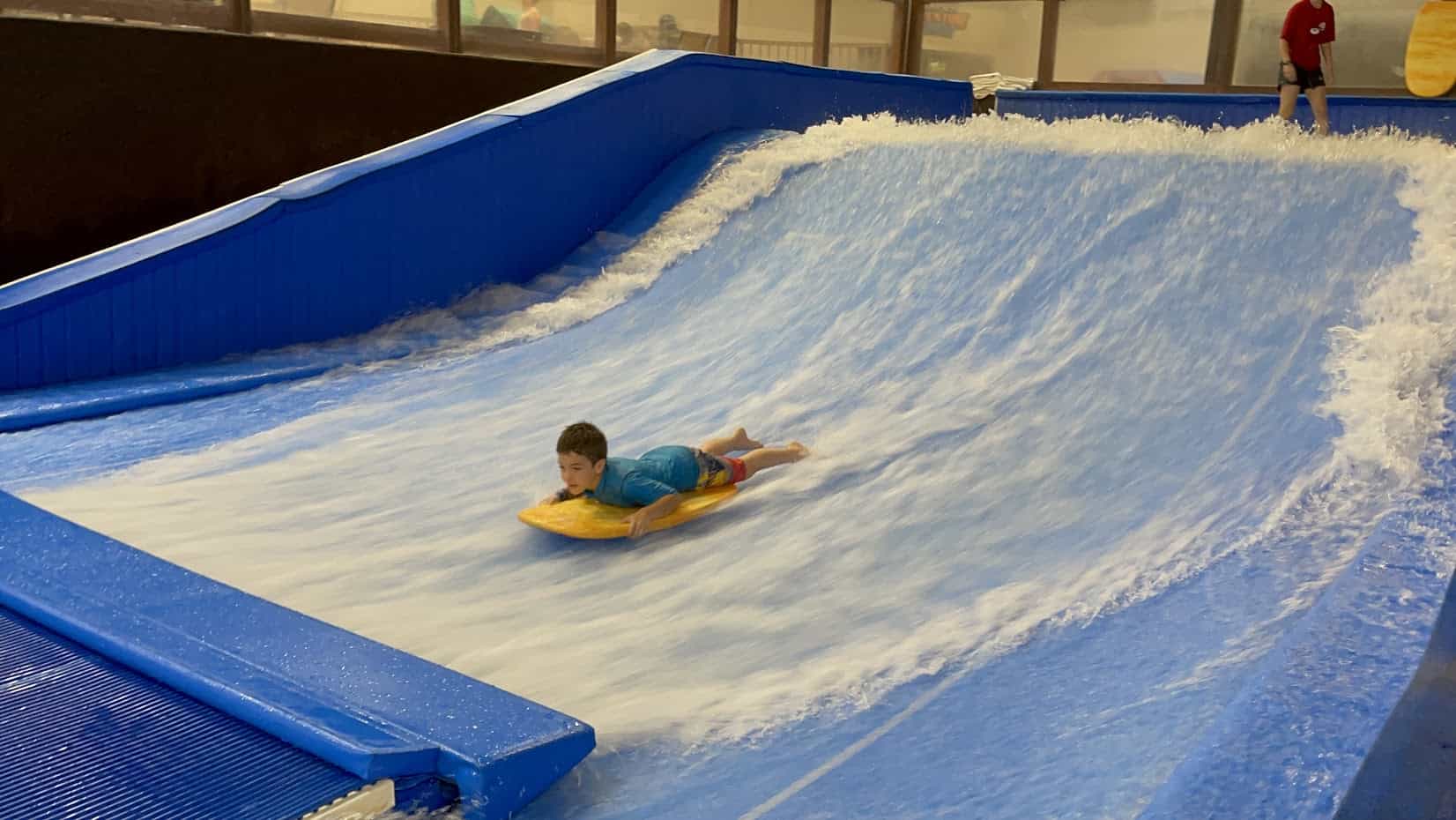 Wilderness at the Smokies near Pigeon Forge TN - Timothy riding the waves June 2021