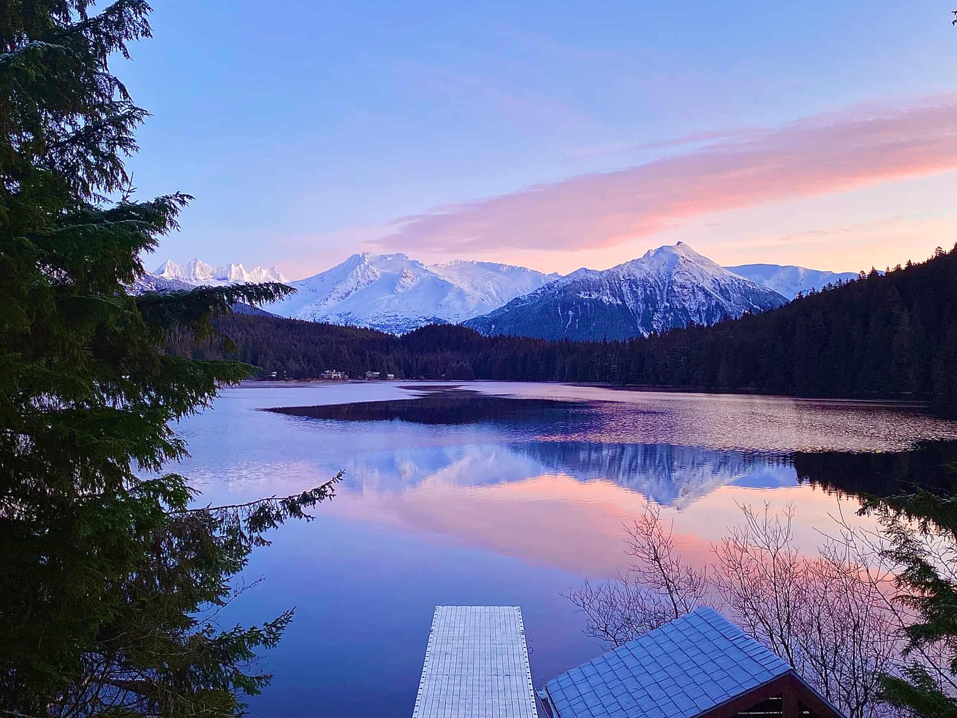 Best things to do in Juneau Alaska - Sara Bornstein - Auke Lake reflections by Kayti Coonjohn on Unsplash