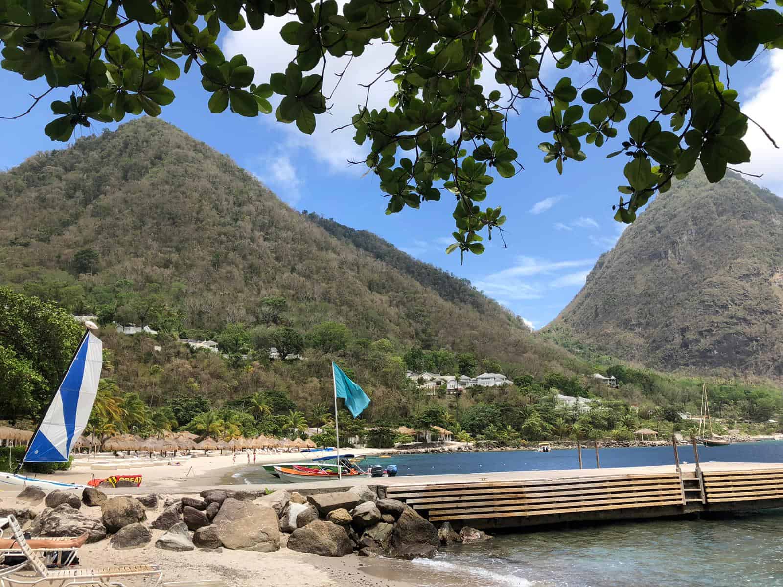 Best things to do in Castries St Lucia Keiwa Simpson Sugar Beach in between the Pitons