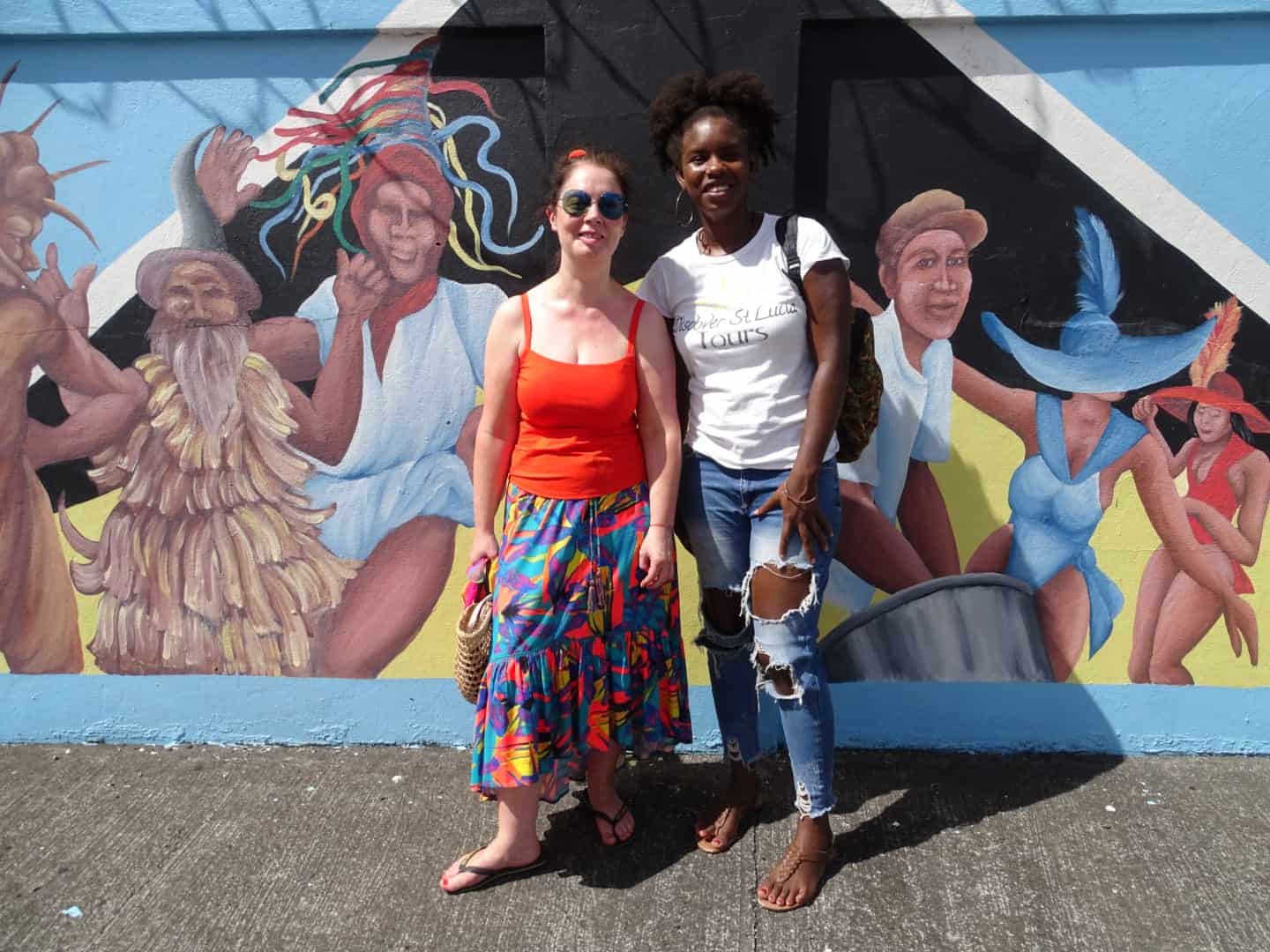 Best things to do in Castries St Lucia Keiwa Simpson murals along the history walk in Castries
