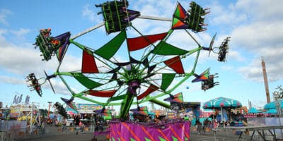 Best things to do in Syracuse New York Deb Pollack New York State Fair midway rides August 2019 photo courtesy of NY State Fair