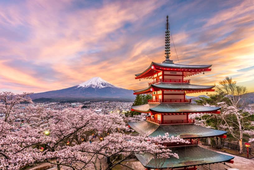 Best things to do in Tokyo Japan Anthony Joh Chureito Pagoda and Mt Fuji with cherry blossoms shutterstock_756354574