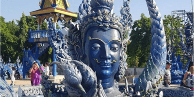 Best things to do in Chiang Mai Thailand Tom Libelt blue temple horizontal