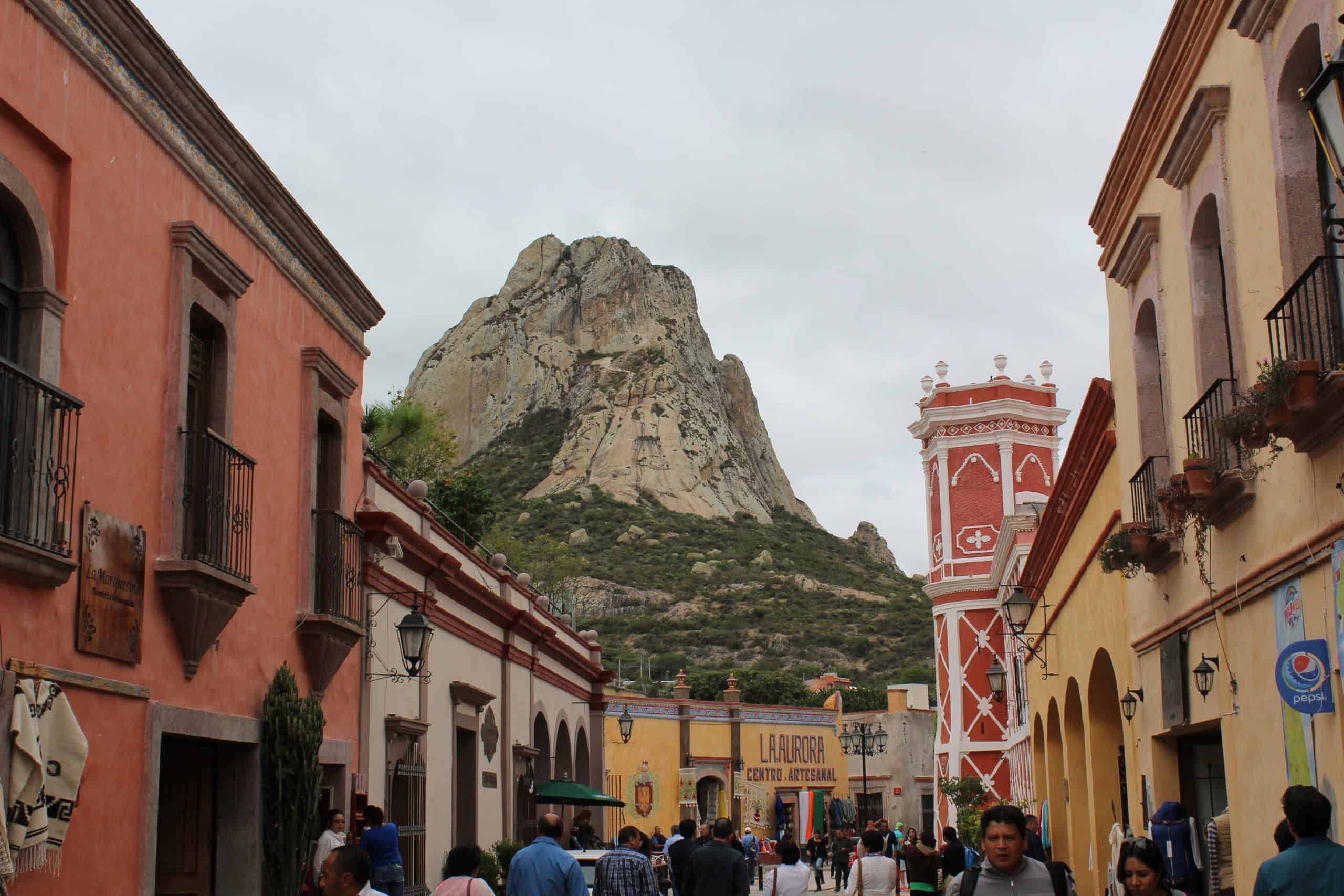 Best things to do in Queretaro Mexico with Ray Blakney - Village of Bernal with mountain in background