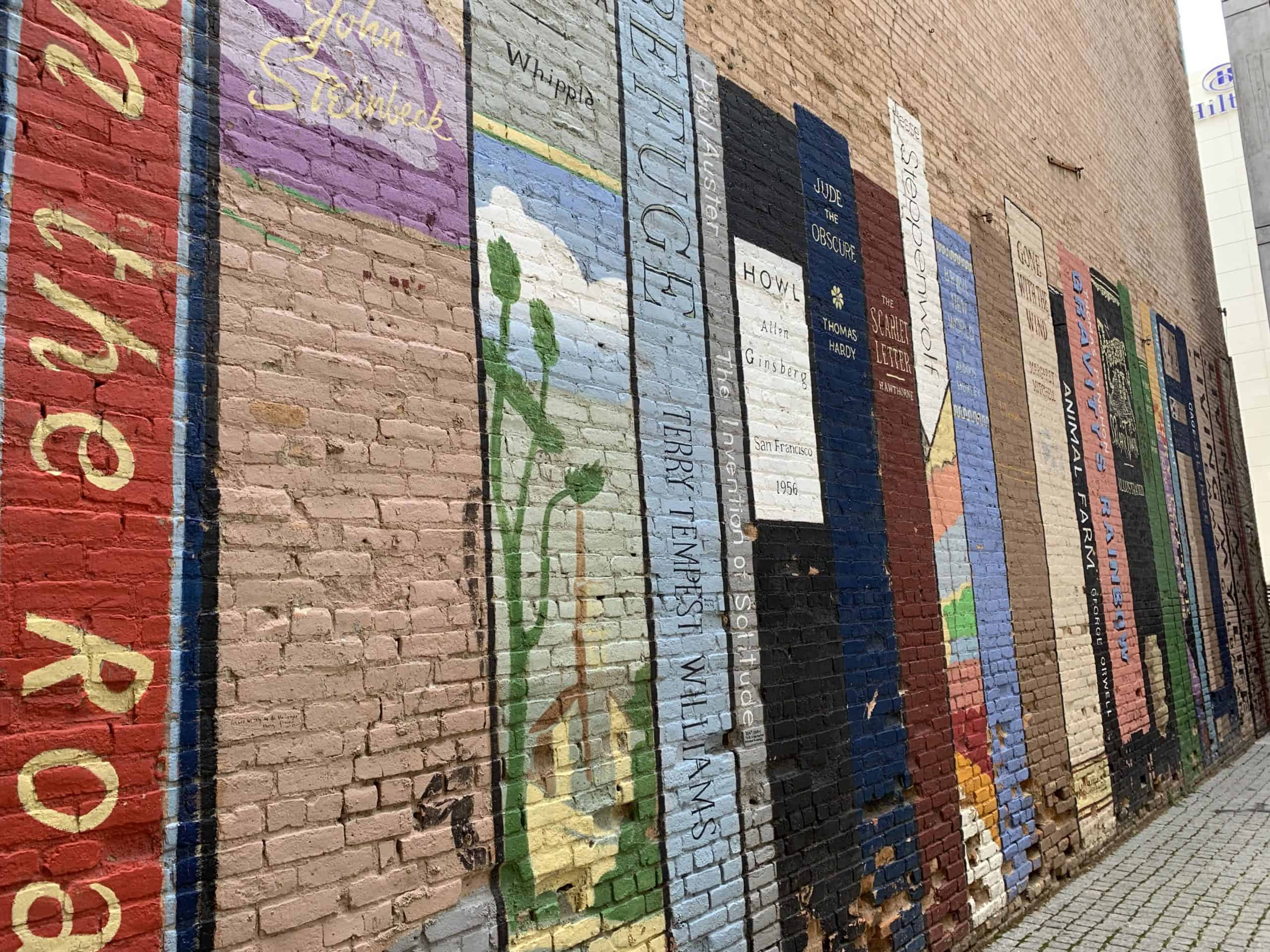 Best things to do in Salt Lake City Utah Ben Luthi - Book Mural off of Main Street