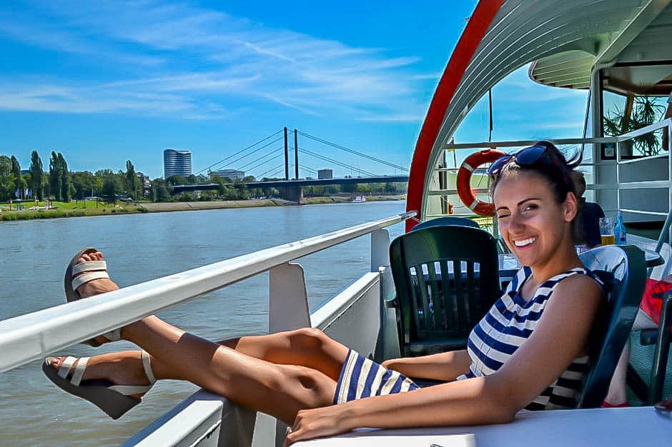 Best things to do in Dusseldorf Germany Jenna Davis - Boat Tour on Rhine