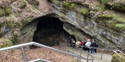 Mammoth Cave National Park - stairway entrance to Mammoth Cave