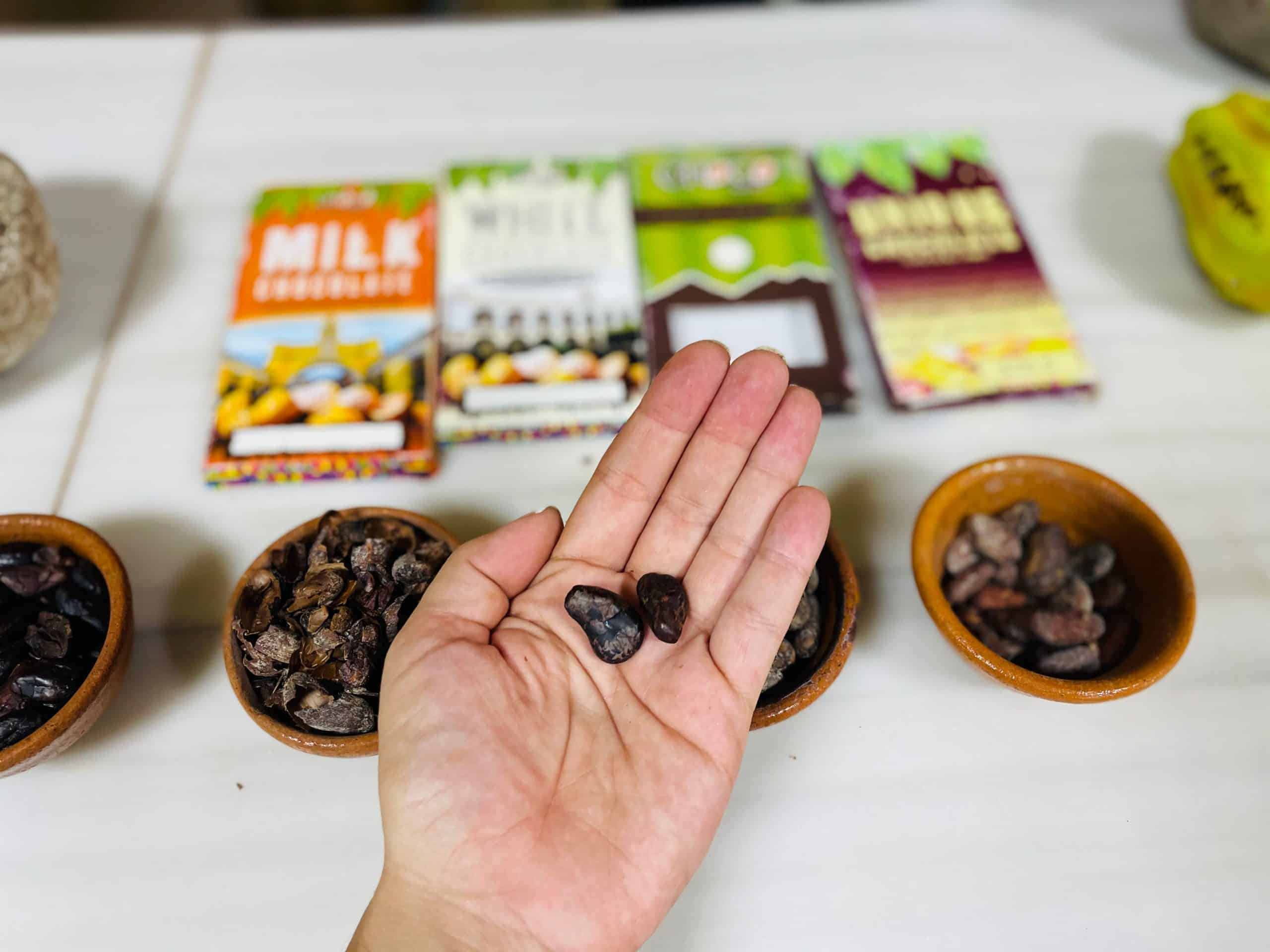 Best things to do in Antigua Guatemala - Katrina Julia - Choco Museo sampling chocolates