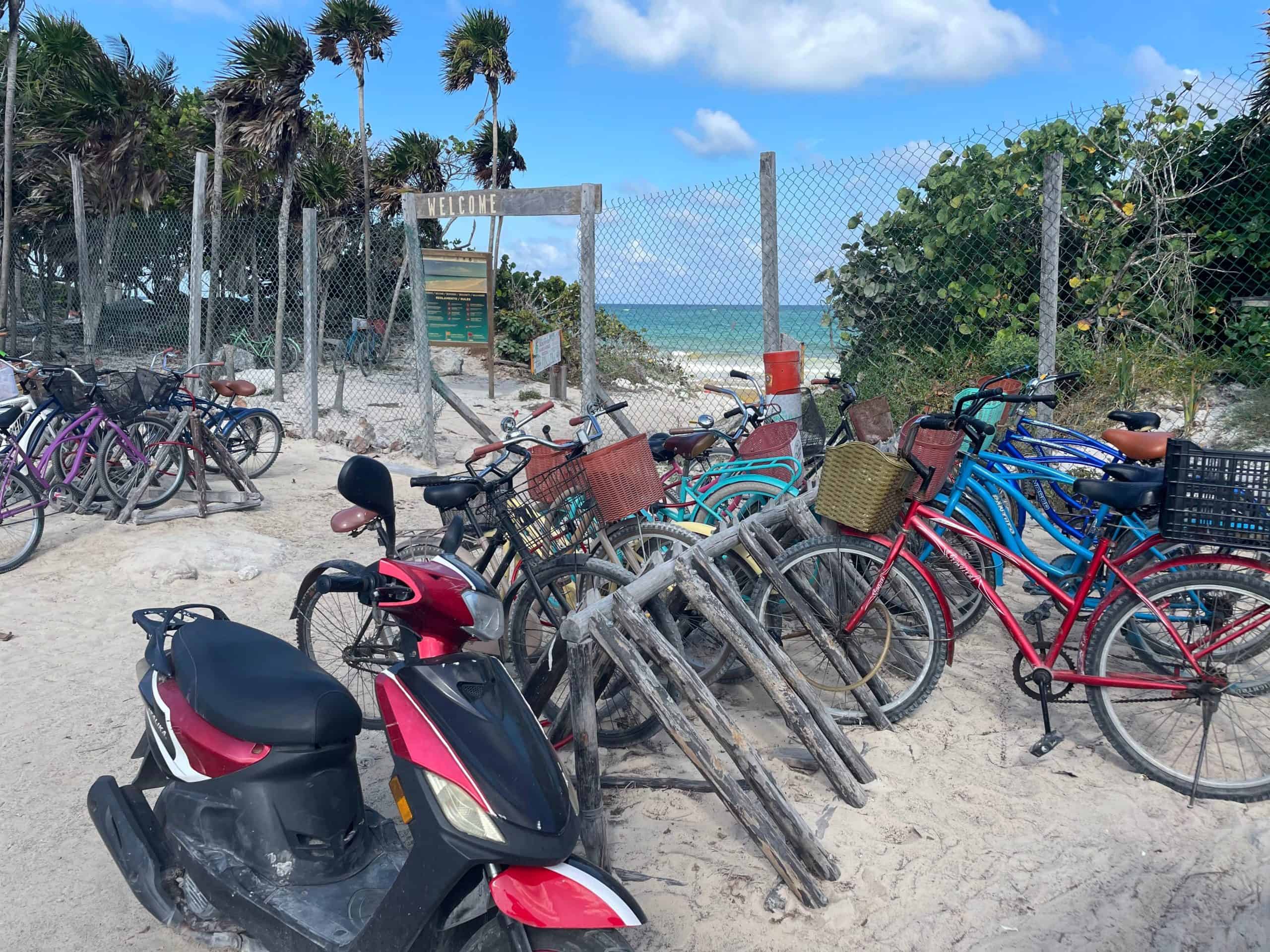 Best things to do in Tulum Mexico - Katrina Julia - ride bike to the beach