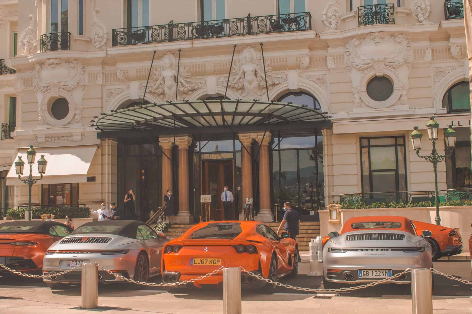 Best things to do in Monaco - AJ Saunders - Hôtel de Paris Monte-Carlo and exotic cars by Diane Picchiottino on Unsplash