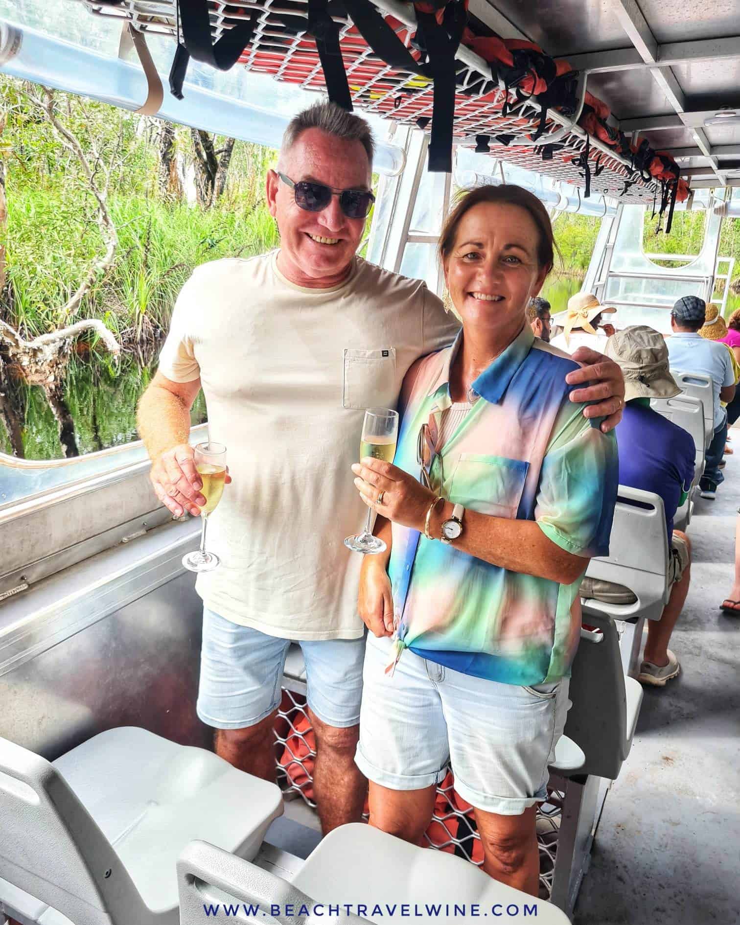 Best things to do in Sunshine Coast Australia - Leanne and Lyle McCabe on an everglades boat