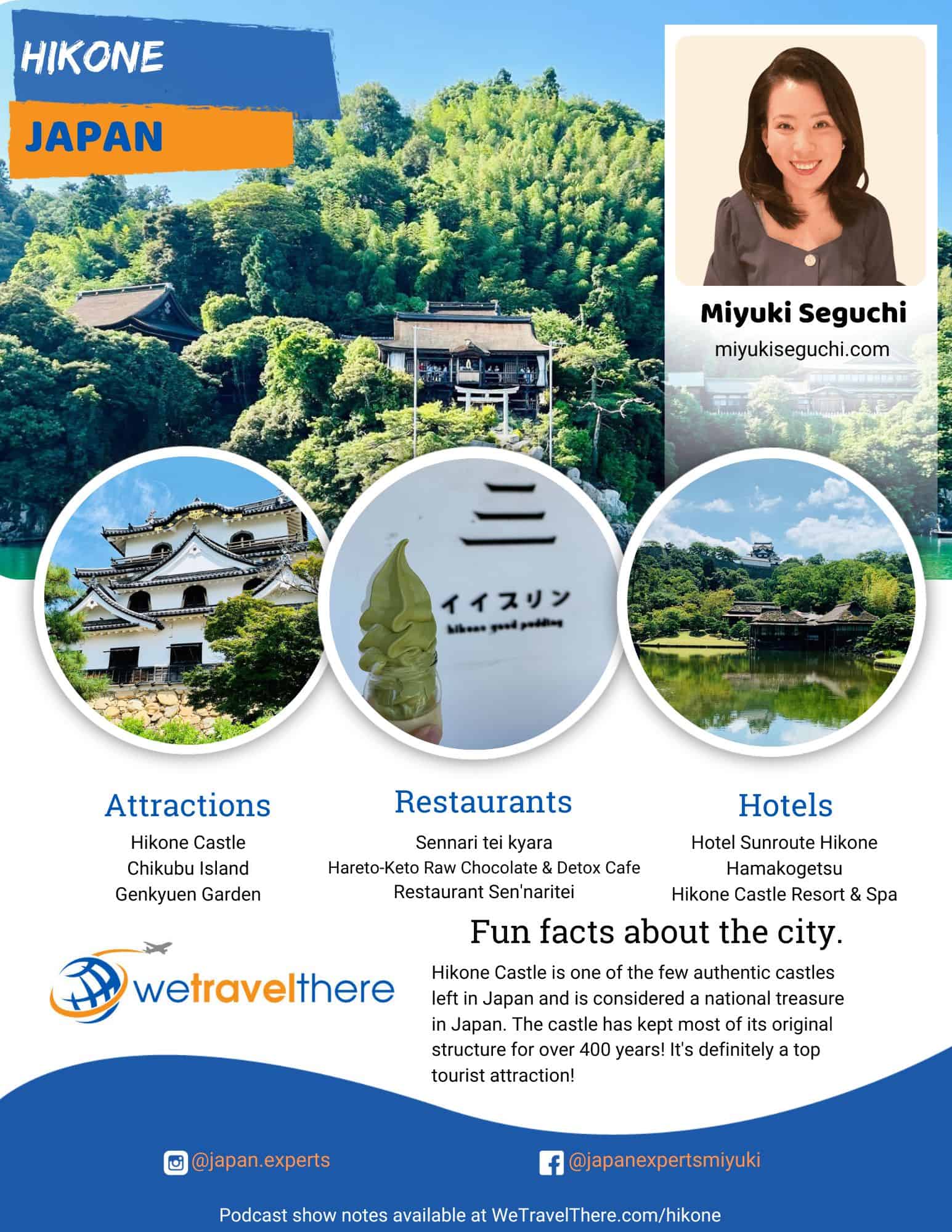 We Travel There - Hikone Japan - Miyuki Seguchi - podcast one sheet