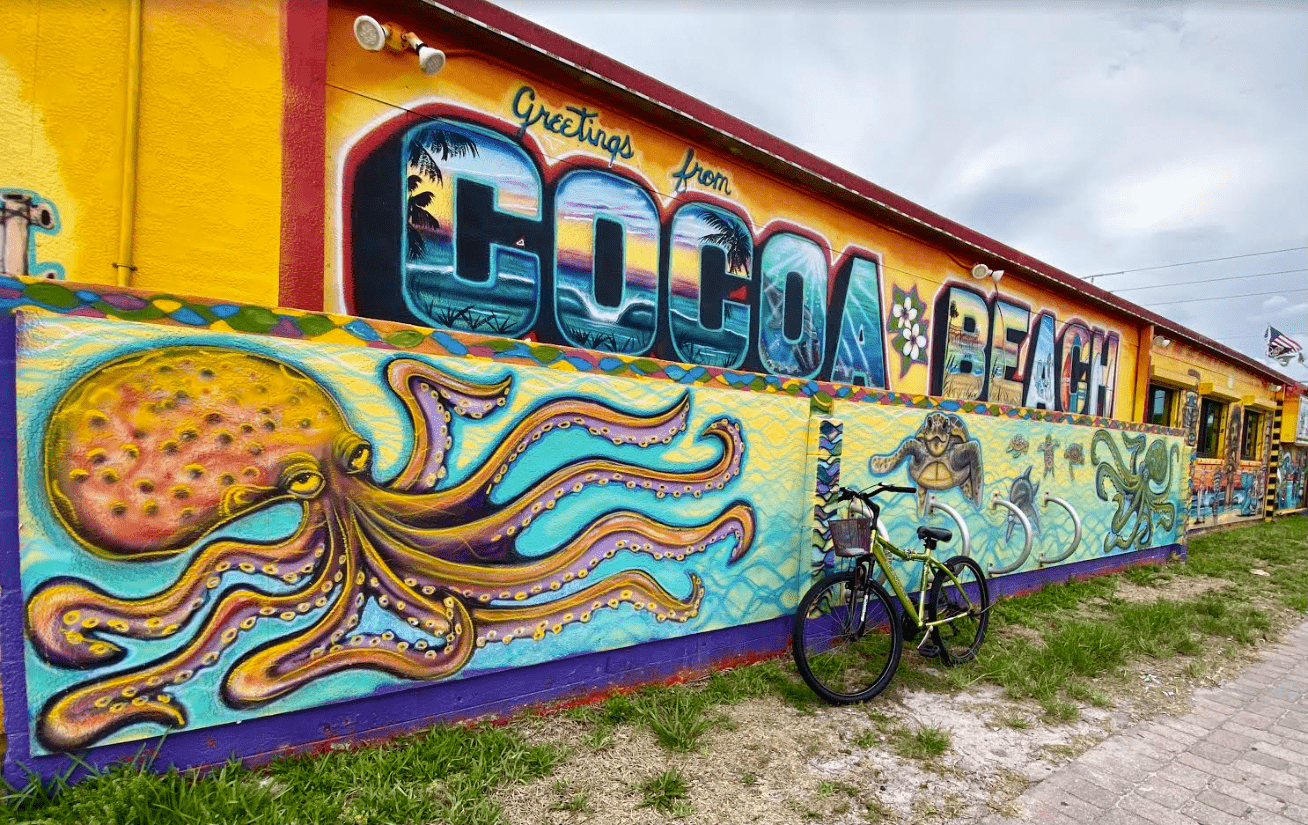Best things to do in Cocoa Beach Florida - Nate Beck - Cocoa Beach mural