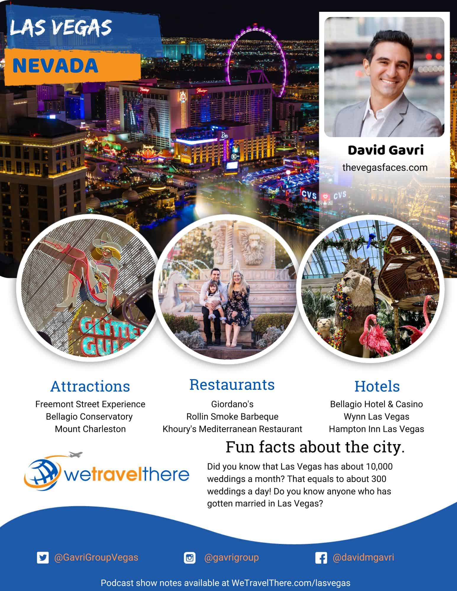 We Travel There - Las Vegas Nevada - David Gavri - podcast one sheet