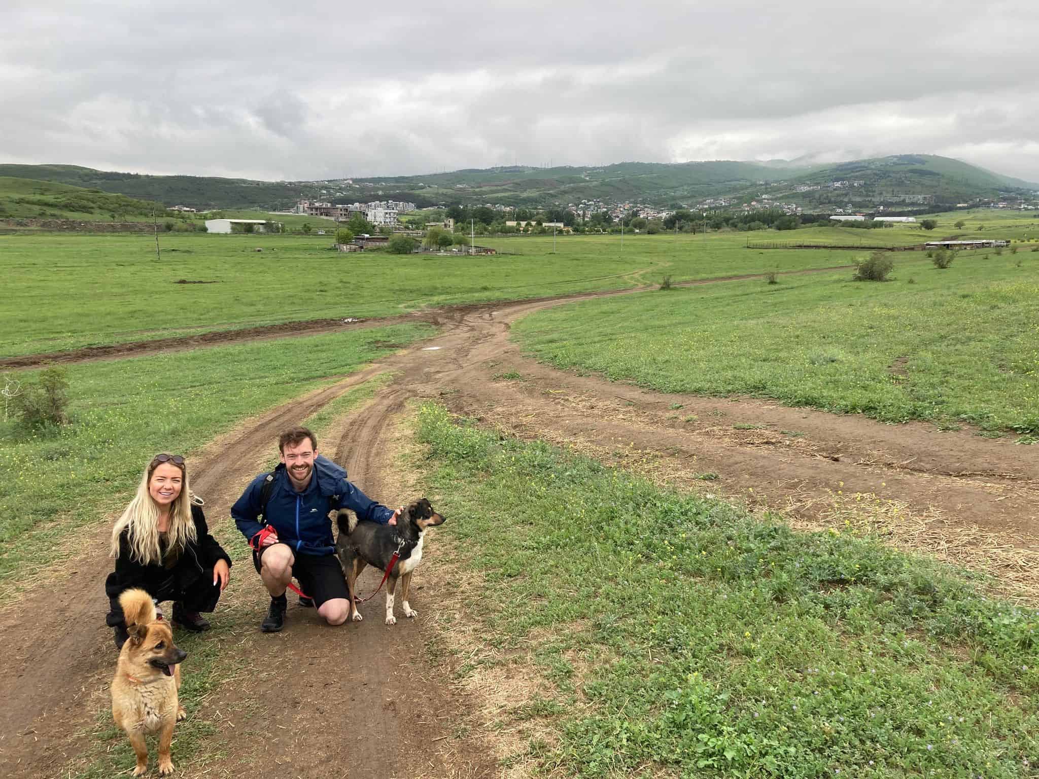 Best things to do in Tbilisi Georgia - Paul McDougal - Walking the dogs from the Lisi Lake dog shelter