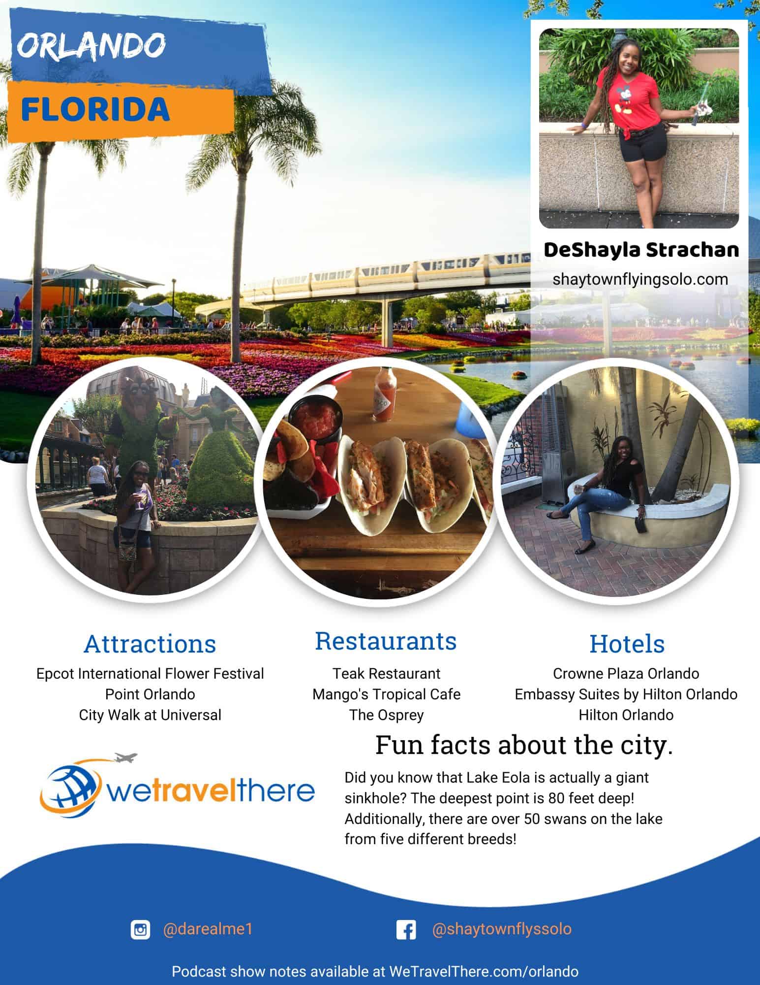 We Travel There - Orlando Florida - DeShayla Strachan - podcast one sheet