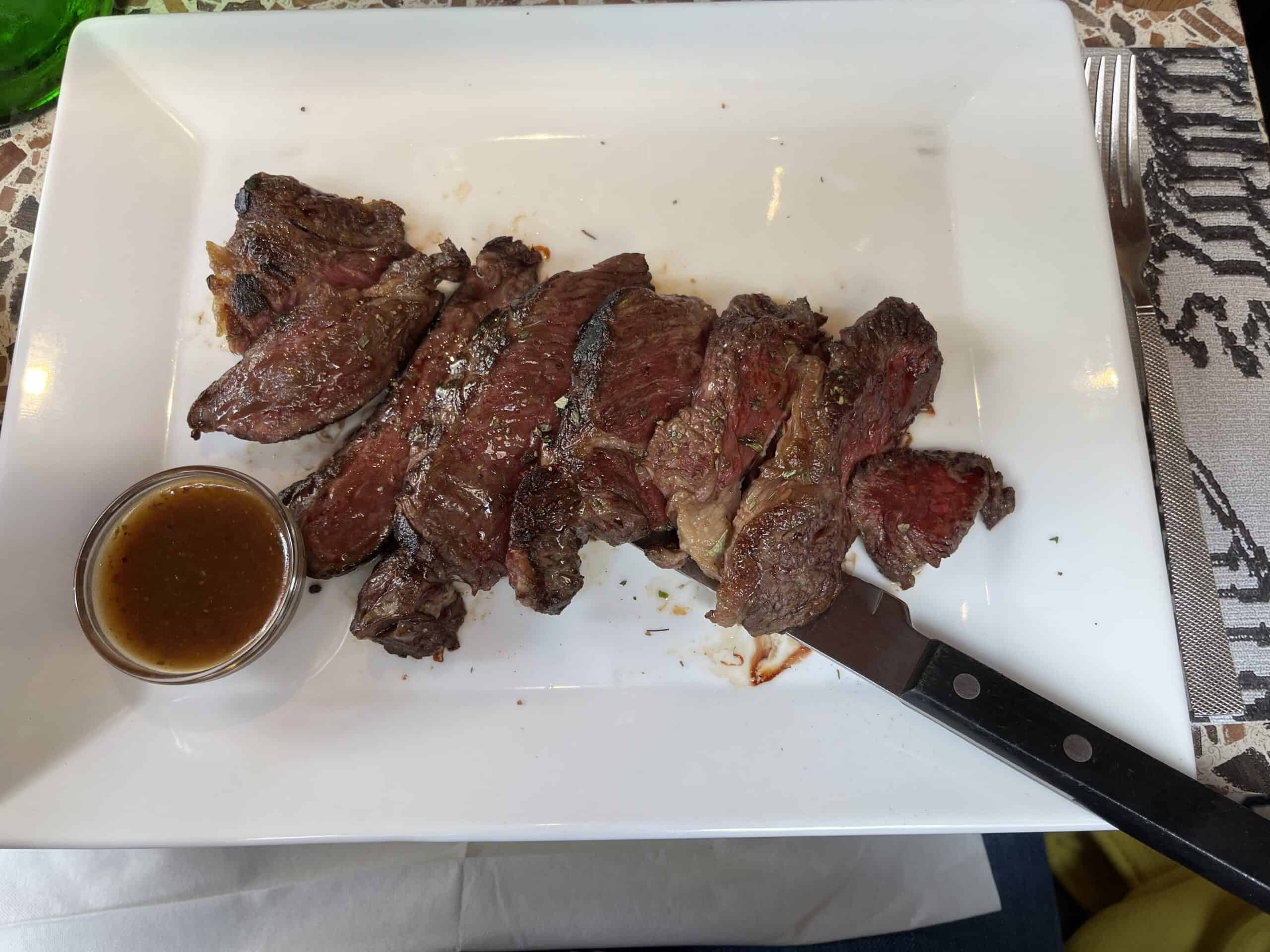 Best things to do in Angouleme France - Kylie Lang - Steak entree at Saint Andre Restaurant